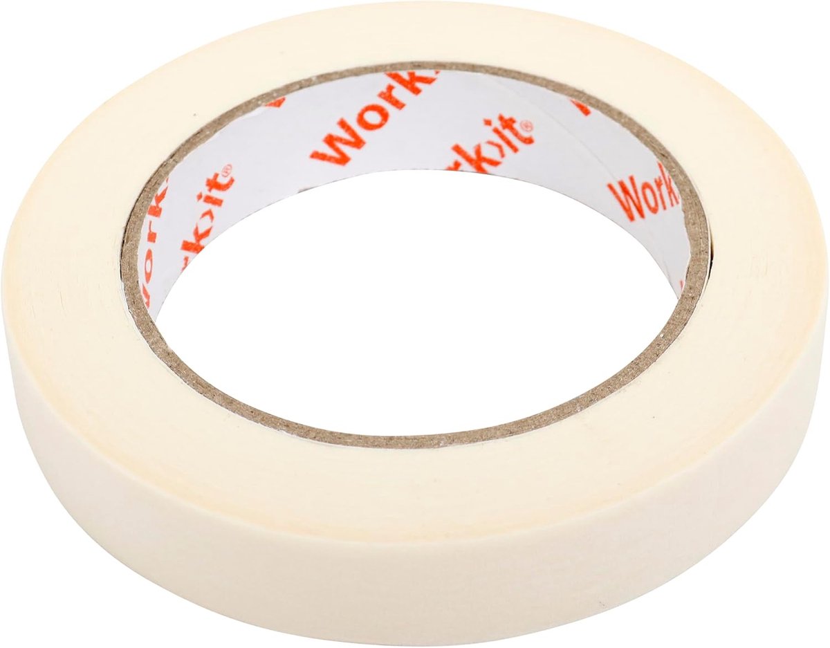 Thijox - Work>it® Afplaktape 19 mm x 50 meter - Professionele Plakband voor Schilderen, Verbouwen, Klussen, Kleurcodering, en Creatieve Projecten