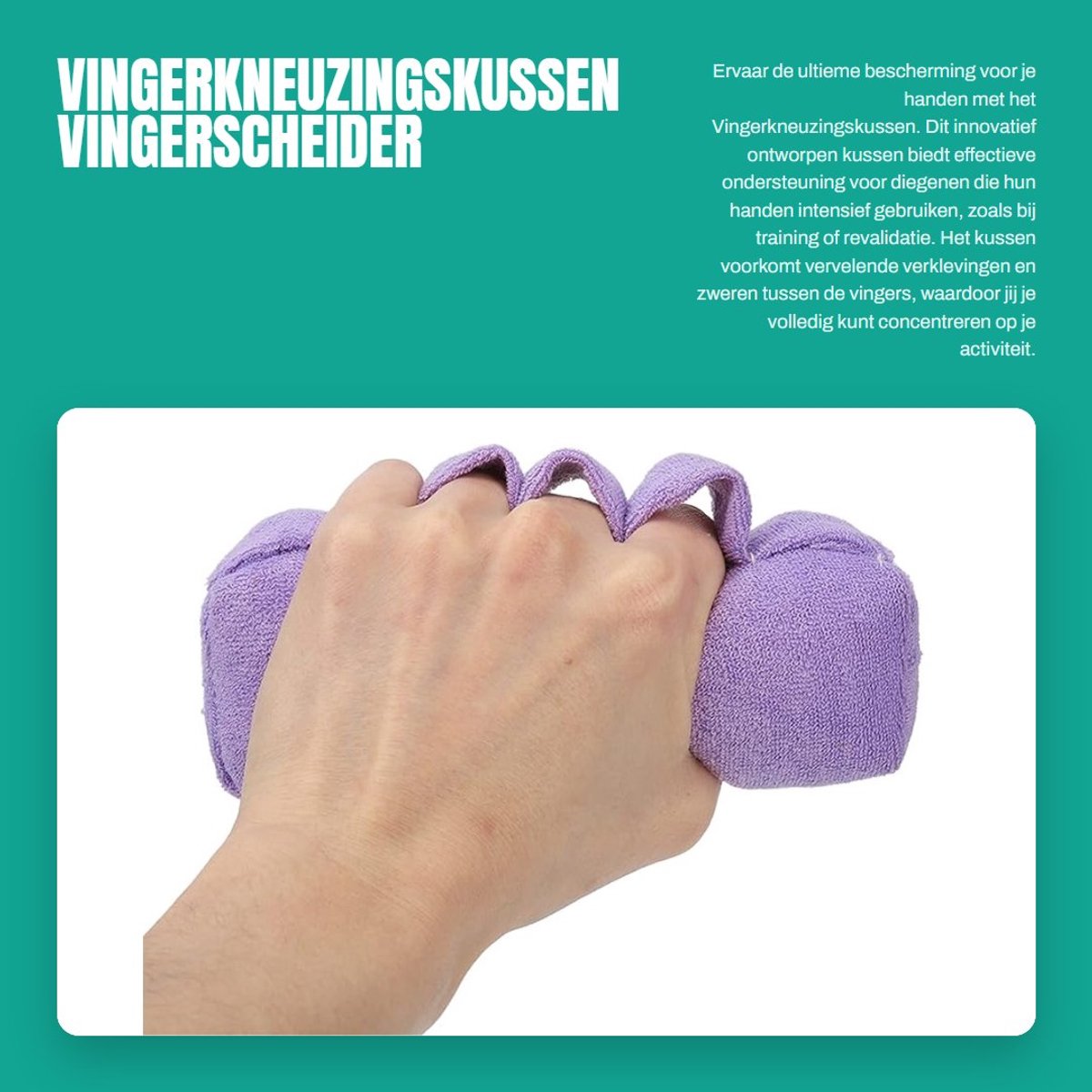 Dailygoods- Vingerkneuzingskussen Comfortabele Bescherming - Vingerscheider - Vingercontractuurhandvatten - Voorkom Vingerzweren - Separators voor Vingerzweren - Geschikt voor Bedlegerige Patiënten - Vingerbescherming