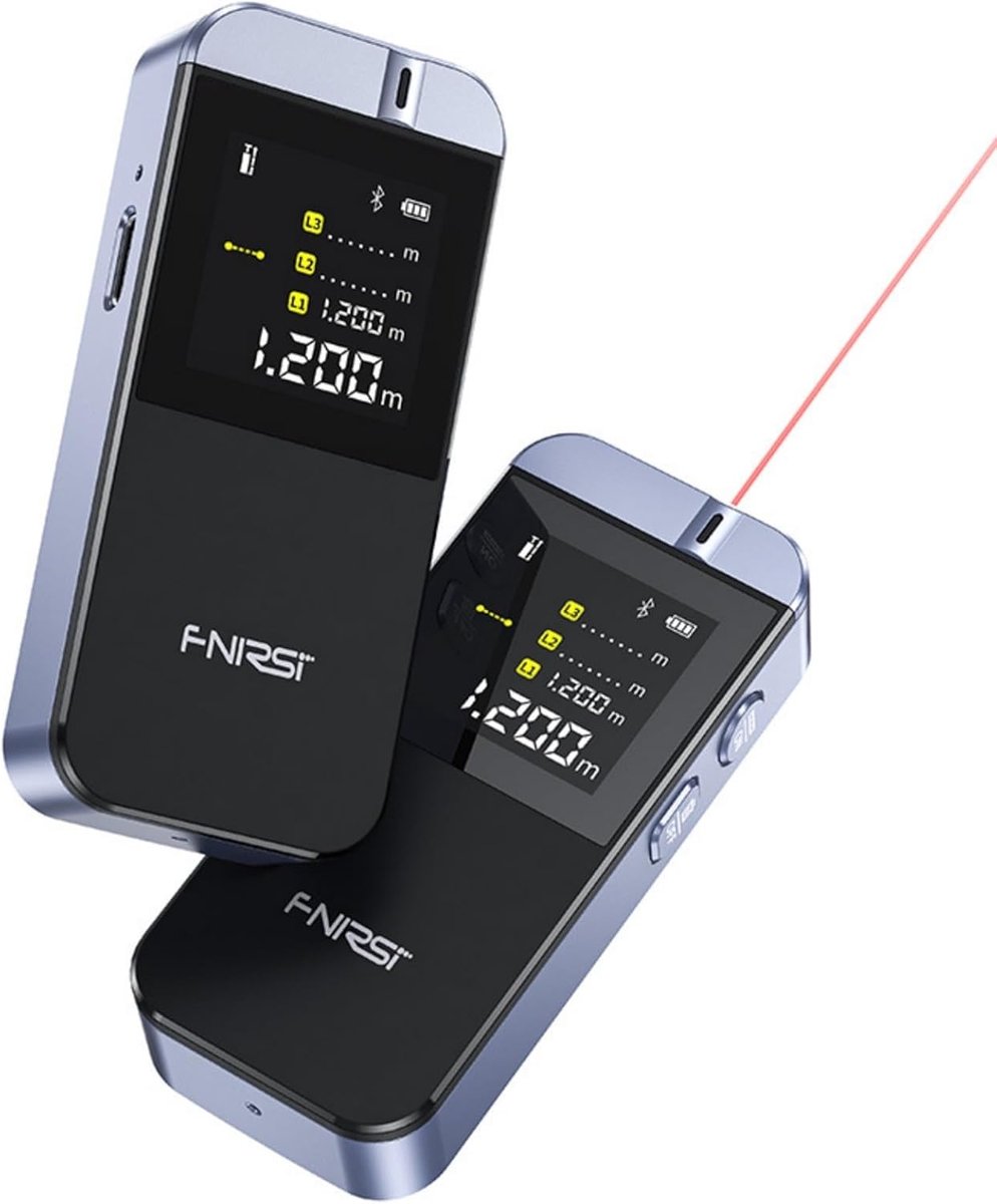 Thijox - Jadeshay Laser-afstandsmeter, digitaal lasermeetinstrument met app-gegevensopslag, afstands-/oppervlakte-/volume-/Pythagorese metingen, verli