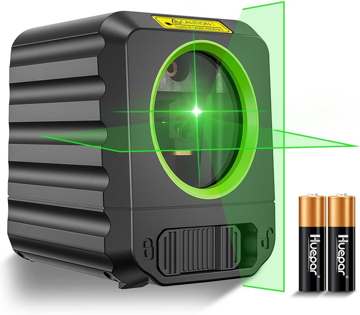 SnelShoppen - Kruislijnlaser Groen, Zelfnivellerende Lijnlaser met Horizontale en Verticale Kruislijnen, Nivelleringsnauwkeurigheid ±1/9 inch, Werkafs