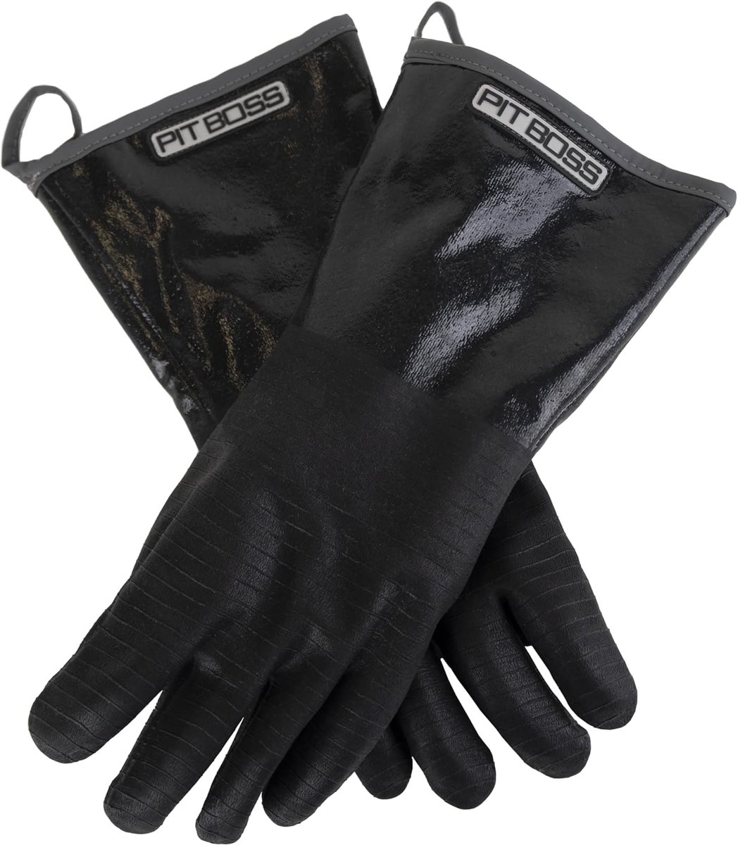 SnelShoppen - Hitte- en Waterbestendige BBQ Handschoenen - Comfortabele Grillhandschoenen - Nitril - Voor Koken, Barbecue, Tuinfeest - Zwart - Veilig