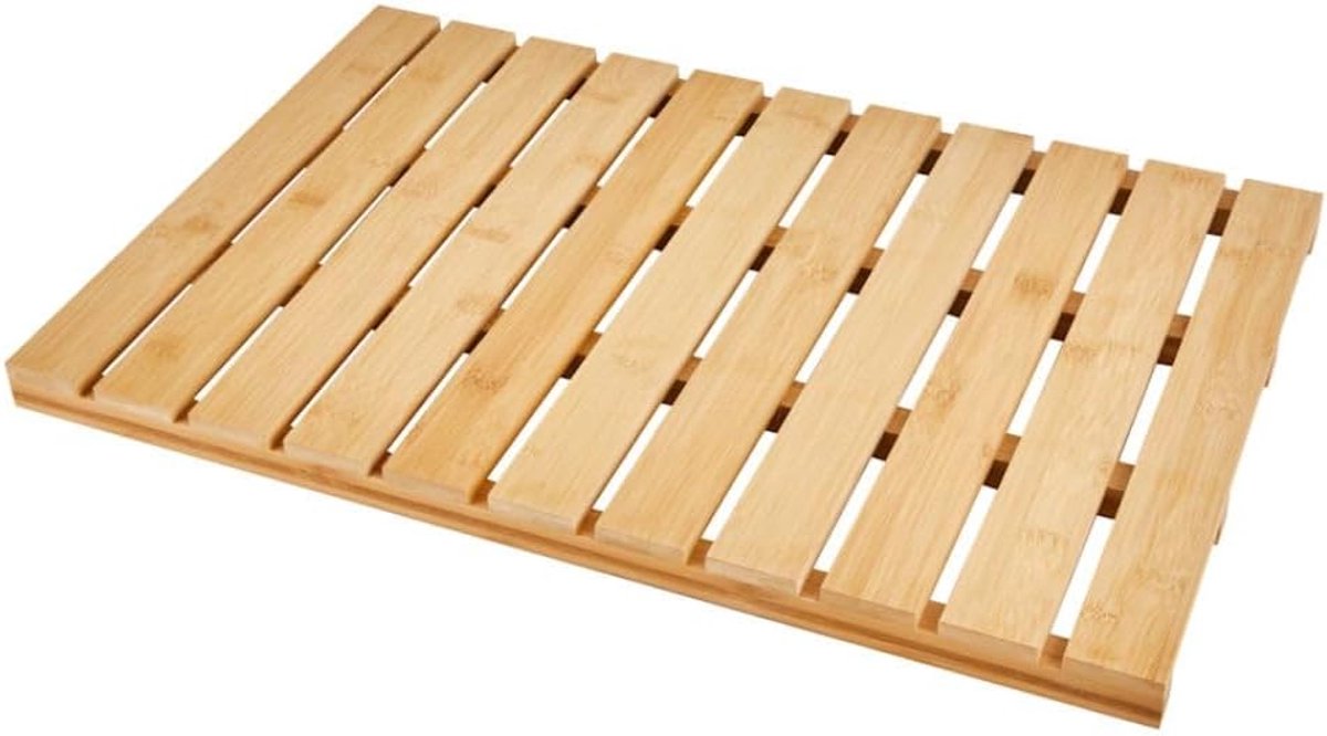 Dailygoods- Bamboe Badmat Stijlvol - Douchemat Antislip - Badkamermat - Sauna Mat - Duurzaam Bamboe - Veilig Uitstappen
