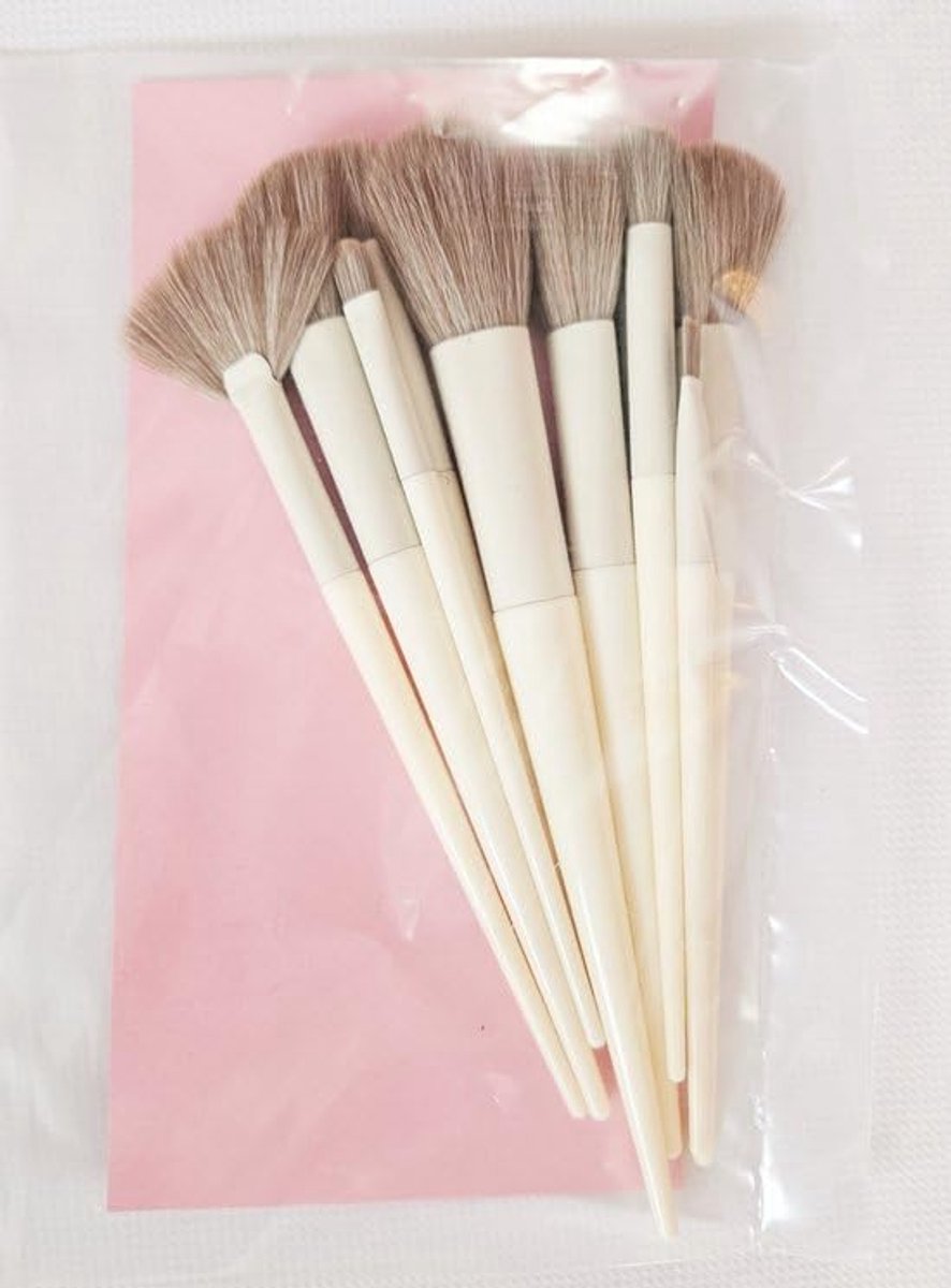 Thijox - Make up kwasten set 10 stuks - Zachte fijne borstels voor gezichtsmake-up, grote brush borstel, ideaal voor professioneel gebruik, make-up ar