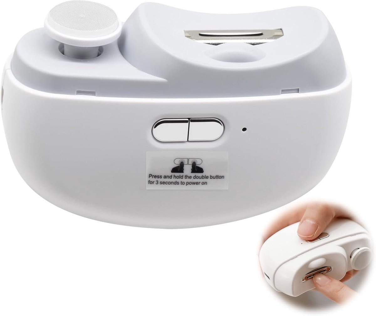 Thijox - Elektrische Nagelknipper & Polijstmachine met LED, Multifunctionele Nagelslijper met Vijl- en Lichtfunctie voor Veilige Thuisverzorging van N