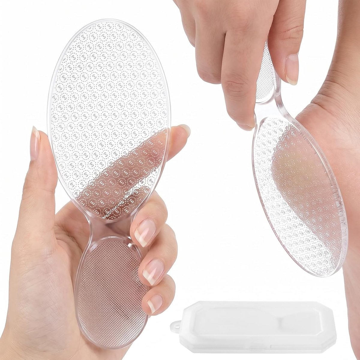 Thijox - Nano Glas Eeltverwijderaar Voetvijl - Effectieve Glazen Vijl voor Voeten - Nat en Droog te Gebruiken - Wit - 12,7 x 5 cm