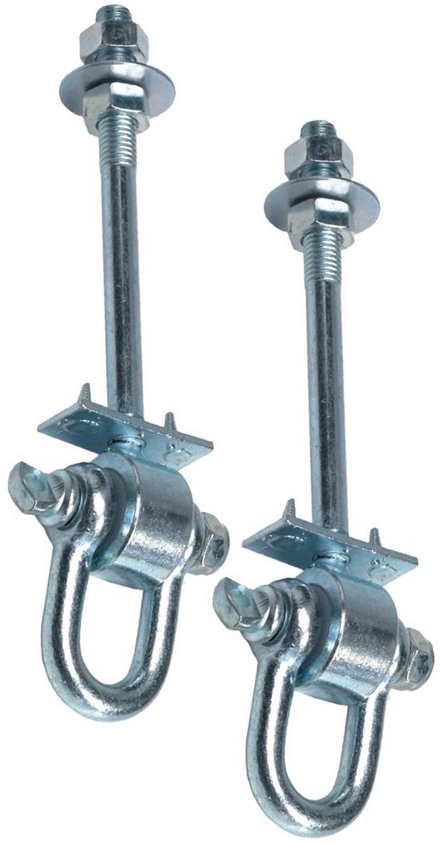 Set van 2 schommelhaken Safety, met D-sluiting, M12x160 mm, voor houtdikte tot ca. 140 mm