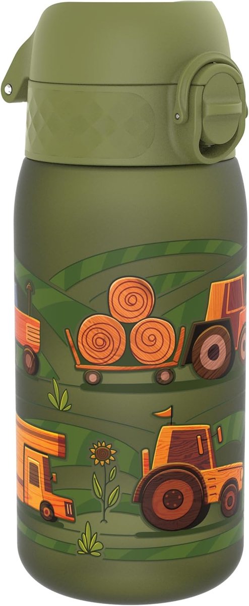 Thijox - Kinder Waterfles 350 ml - Lekvrij, Makkelijk te Openen, BPA-vrij, Geurvrij, Vaatwasserbestendig, Draaghendel voor School, Sport en Activiteit