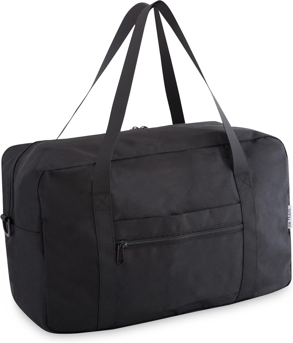 Thijox - Handbagage Ryanair 40x20x25 cm (20L) Zwart Minimalistisch Duurzame Reistas voor Vliegtuig, Onderstoel, Lichtgewicht Weekendtas, Travel Bag vo
