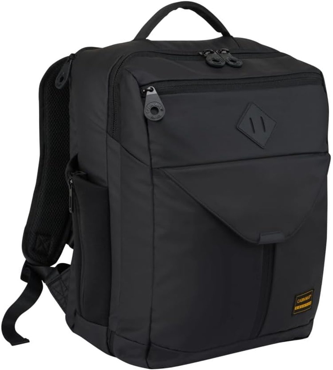 Thijox - Cabin Max Equator Handbagage voor Ryanair, 40x20x25 cm, Rugzak, Handbagage, Vliegtuig, Laptop- en Geheime Tas, 20L, Gerecycled RPET, Zwart Aq