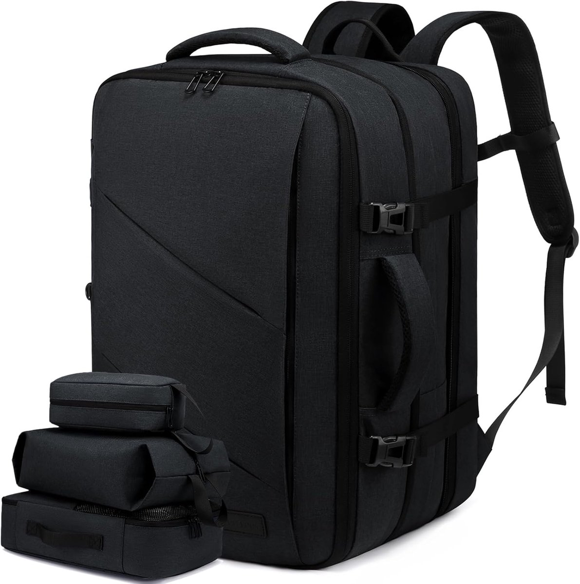 Thijox - Handbagagerugzak 30-40L, Uitbreidbare Reisrugzak voor Laptop tot 17 inch, Anti-Diefstal met Gecodeerd Slot, Perfect voor Vliegtuig en Reizen,