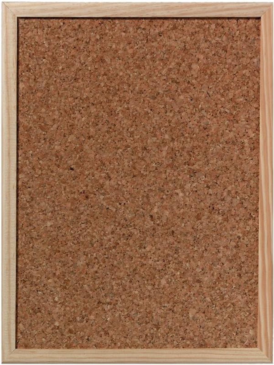 Thijox - Kurk Prikbord met Houten Frame 30x40 cm - Wandbord voor Thuis, Kantoor & School - Ideaal voor Boodschappen, Kindertekeningen en Notities