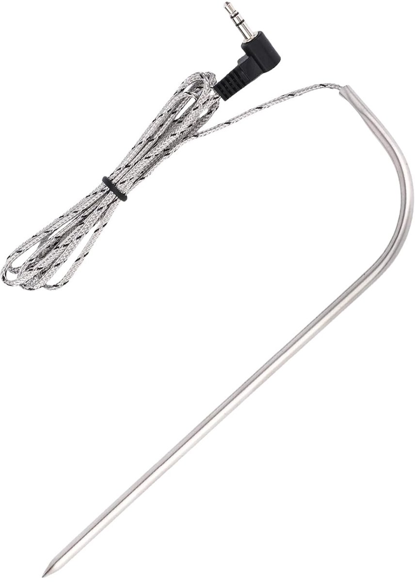 Thijox - Vleesthermometer voor Traeger - Waterdichte Temperatuursonde van 304 RVS - 18,2 cm - Vervangingsonderdeel voor Traeger Woodridge Serie - Idea