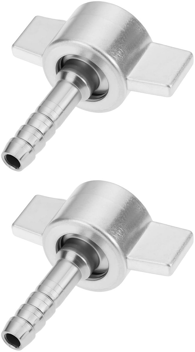 Dailygoods- Wing Moer M16x1.5 Met 6Mm Slangconnector - Vleugelmoer - Vrachtwagen Luchttoevoer - Bandinflatie - Pneumatische Apparaten - Duurzame Zinklegering