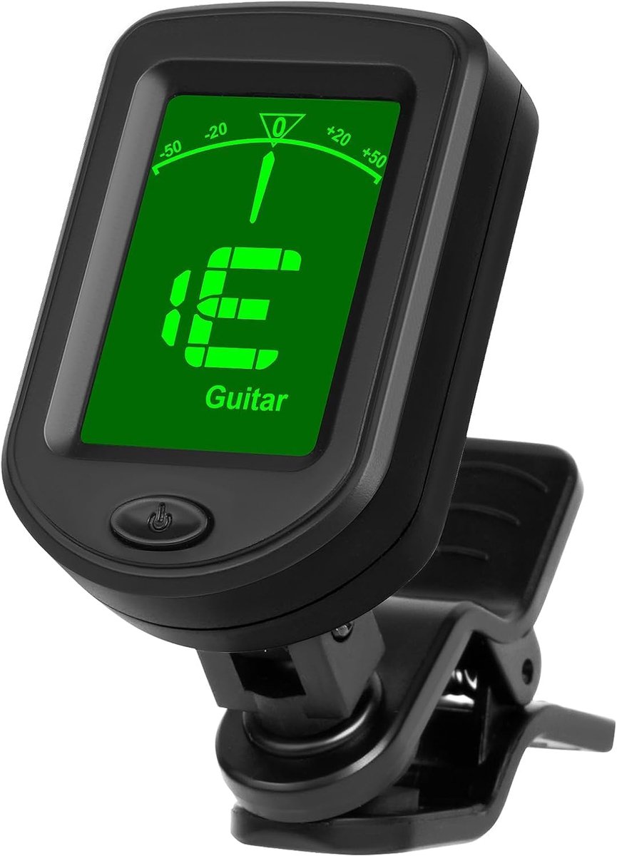 Thijox - Digitale Gitaarstemming Clip-on Tuner met LCD-scherm, Voor Akoestische Gitaar, Bas, Viool, Ukelele, Elektrische Gitaar, 360 Graden Draaibaar