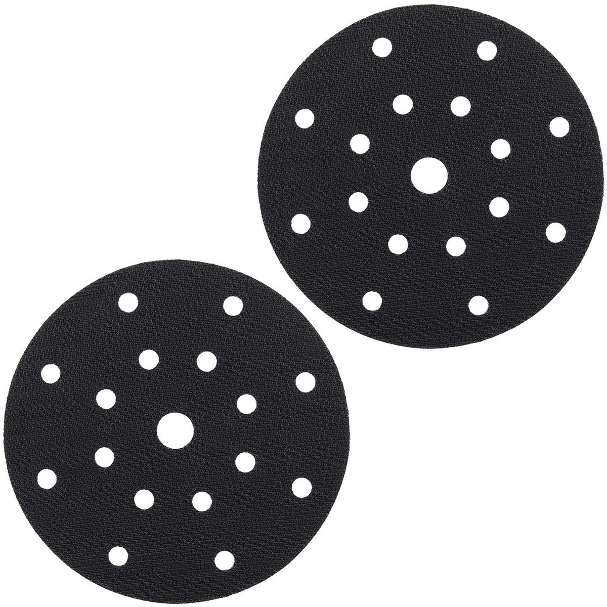 Dailygoods - 150Mm Zachte Interface Pad - 2 Stuks Zelfklevend - Zwart - Voor Schuren en Polijsten - Geschikt voor Pneumatische en Elektrische Machines