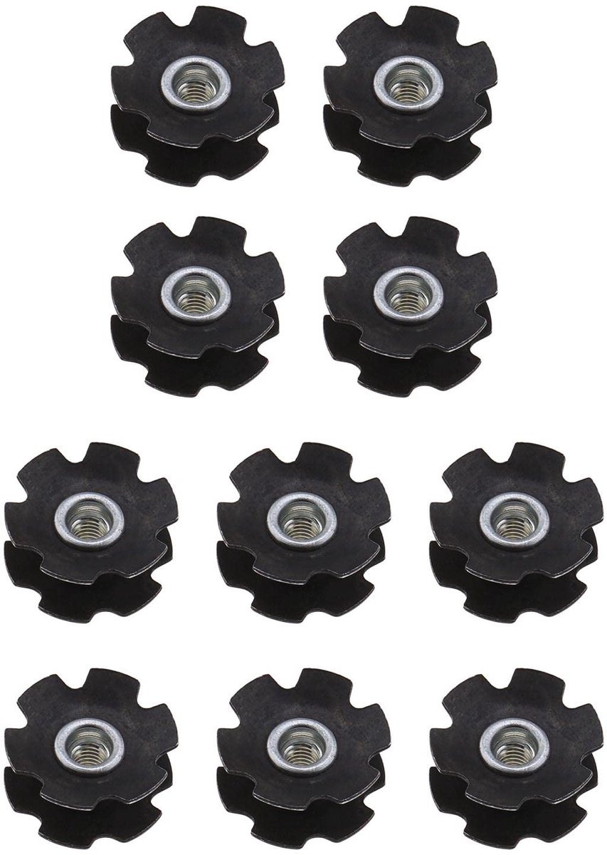 Dailygoods - Fiets Hoofdlager - Stermoer Set - 10 Stuks - Zwart - Fietsonderdelen - Geschikt voor 28,6 mm - Voorvork Mountainbike Racefiets