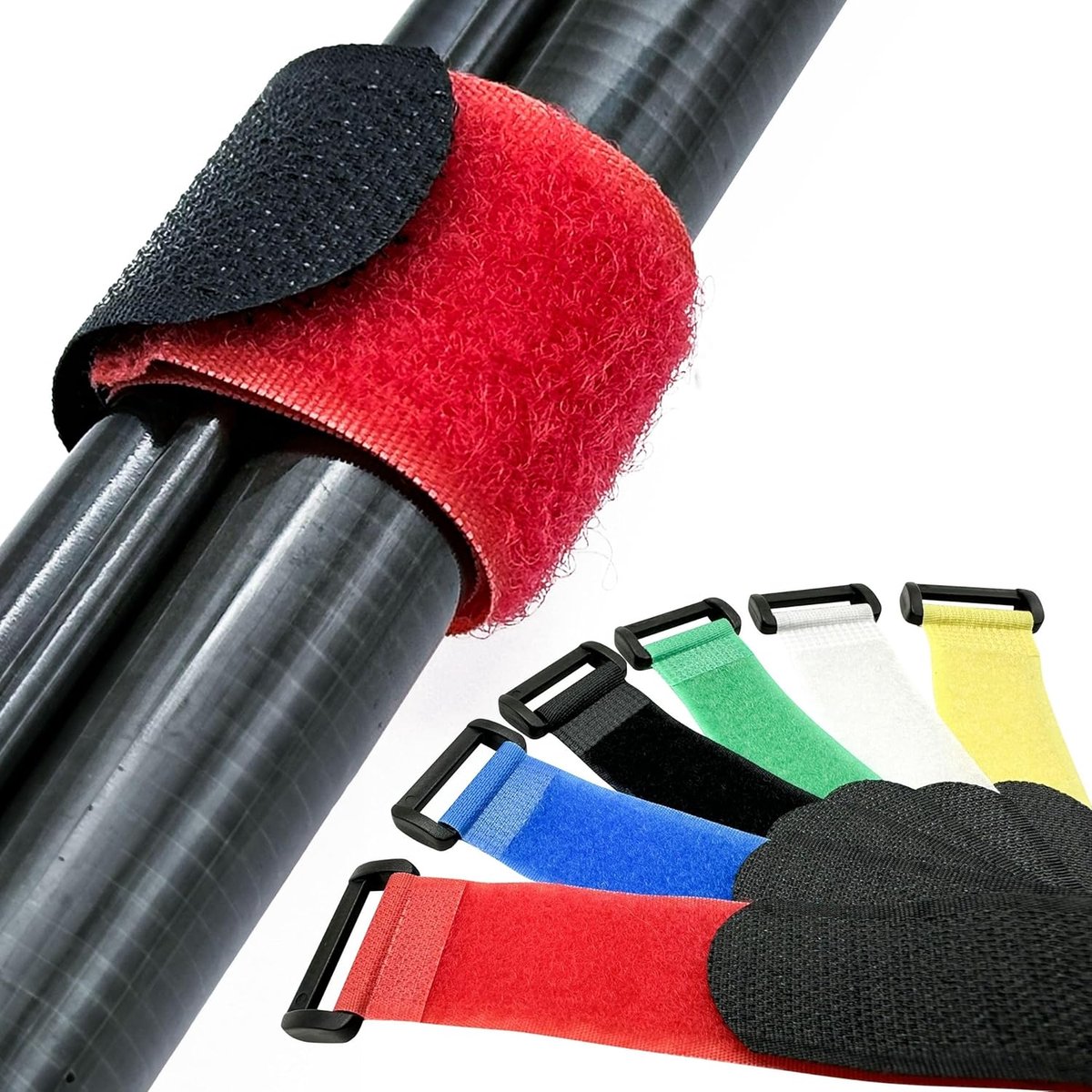 SnelShoppen - Kras voor hengels Set van 6 - Klittenband Hengelstrengen Organizer - Ideaal voor Vervoer en Opbergen van Hengels - Perfect voor Visliefh