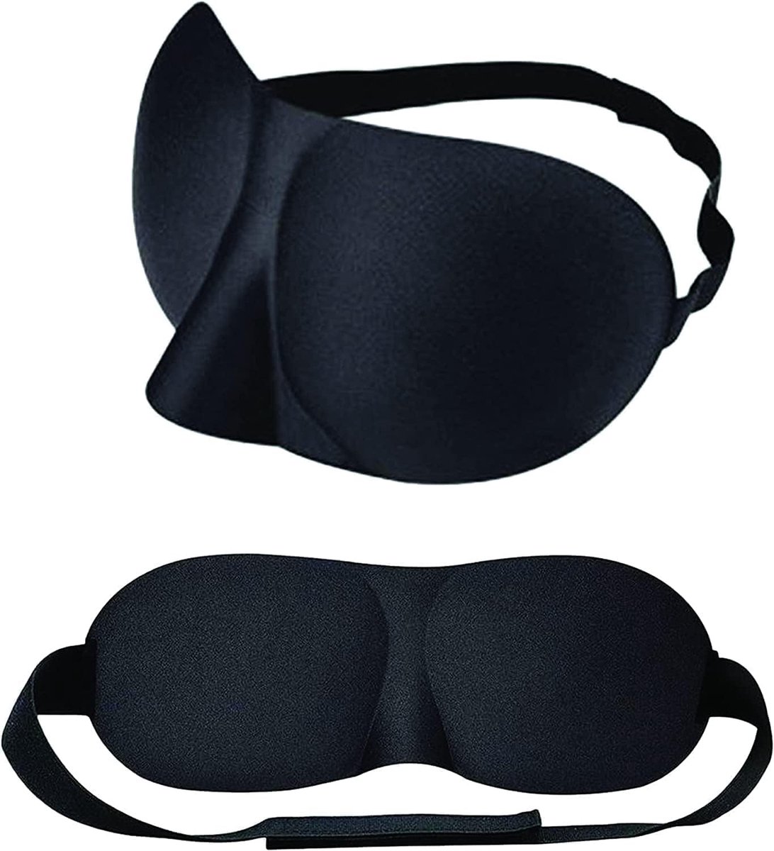 Thijox - Slaapmasker Nachtmasker met Versteviging en Neusklep - Fleece Comfort Masker 23 x 9 cm - Ideaal voor Thuis, Vliegen, Camping en Ontspanning