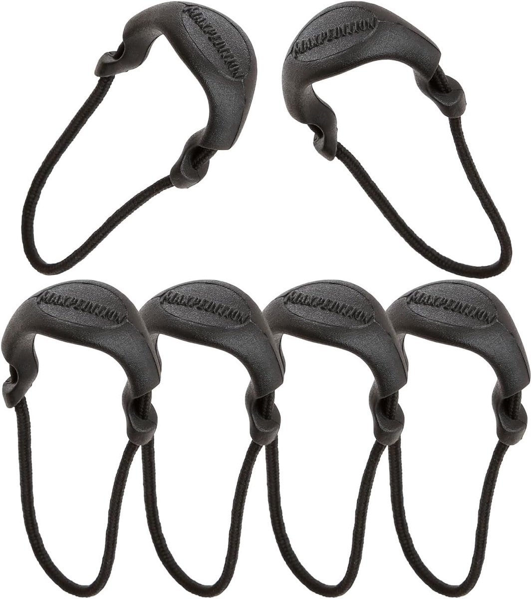 Thijox - Maxpedition Small Zipper Pulls 6 Pack - Zipper Trekkers voor Handschoenen, Verbeterde Grip, Zwart, Ideaal voor Camping en Buitenactiviteiten
