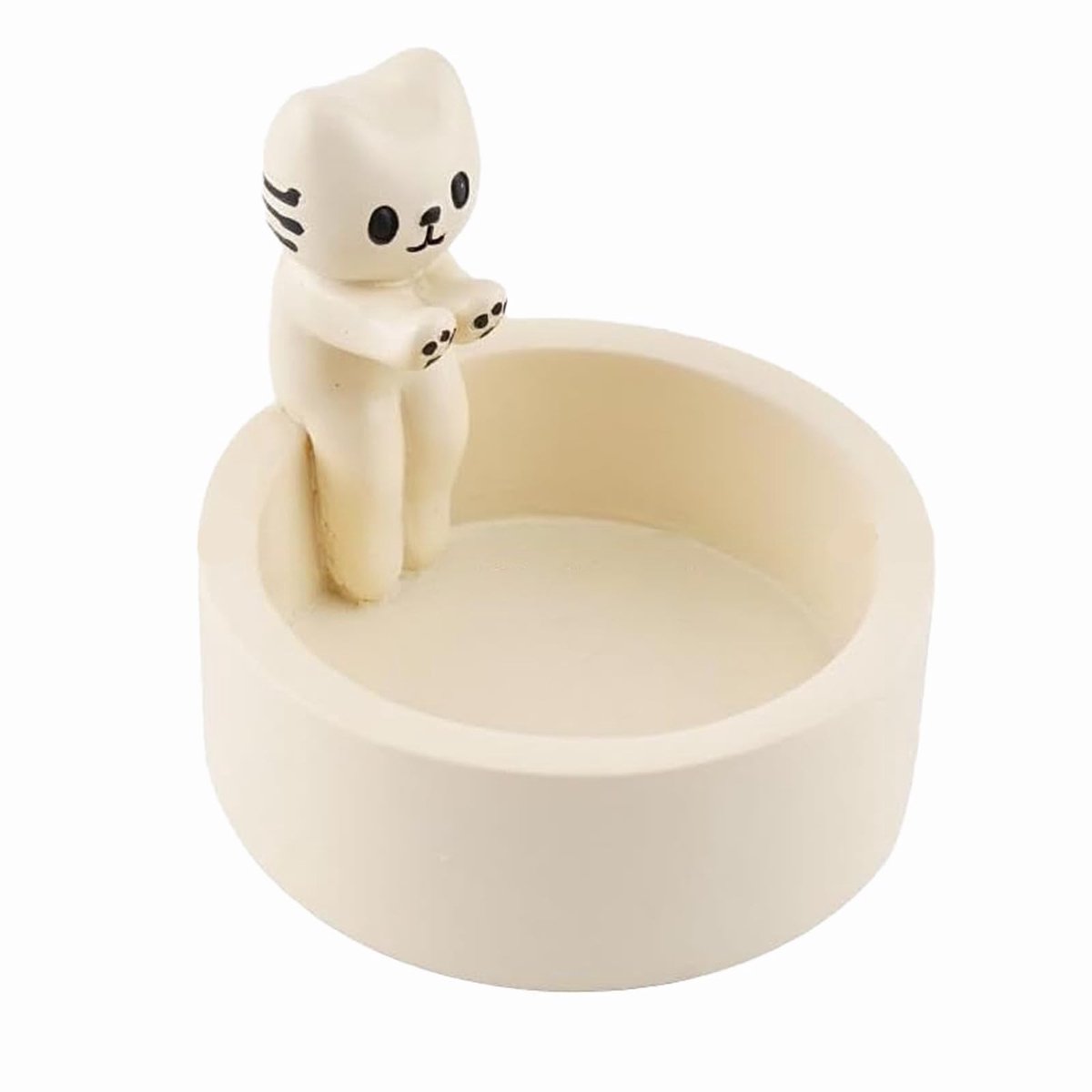Dailygoods- Kaarsenhouder Kat - Theelichthouder - Kandelaar - Tafeldecoratie - Cadeau voor Kattenliefhebbers - 7x7x6,5 cm