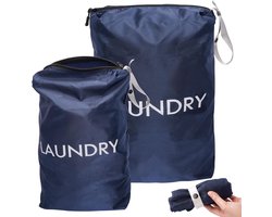 Thijox - 2 Stuks Reiswaszakken 45 x 60 cm & 35 x 55 cm | Waterdichte Waszak met Ritssluiting, Duurzaam en Scheurbestendig, Ideaal voor Vakantie en Cam
