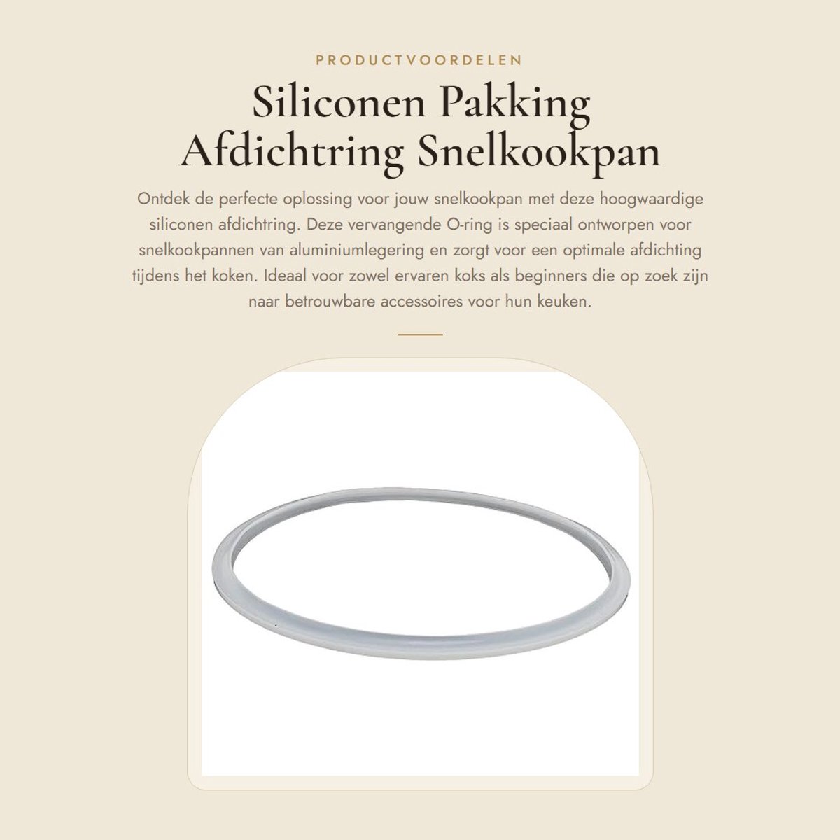 Dailygoods- Afdichtring Siliconen - Vervangend Accessoire - Snelkookpan - Afdichtingsring - Geschikt voor Aluminiumlegering - Binnendiameter - Snelkookpanring