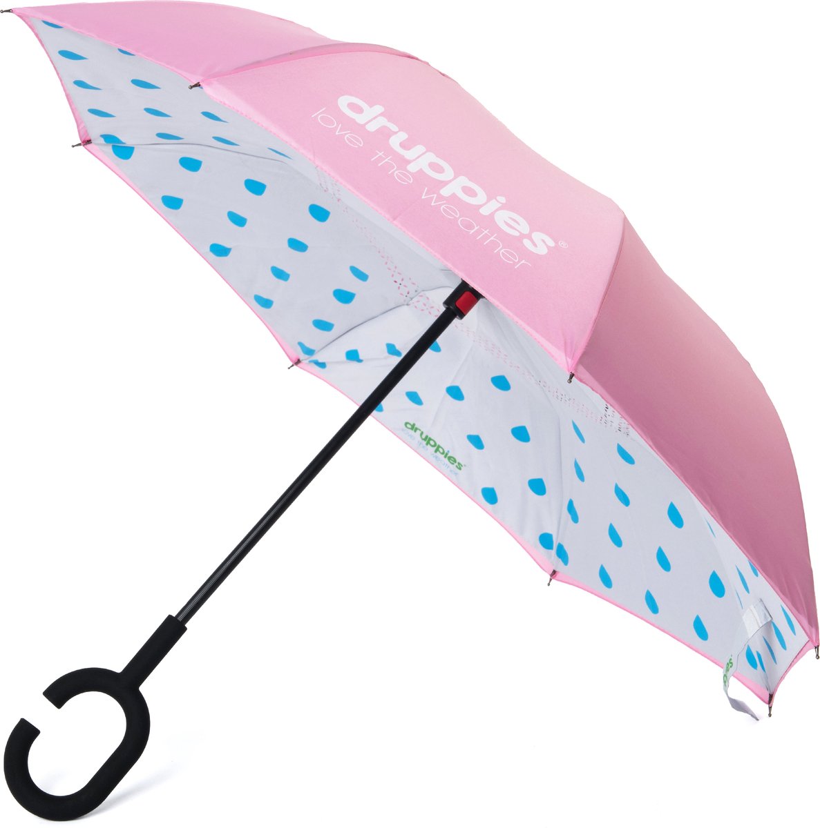 Druppies Kinderparaplu - Roze Omkeerbare Paraplu - Jongens & Meisjes - Diameter 95 cm