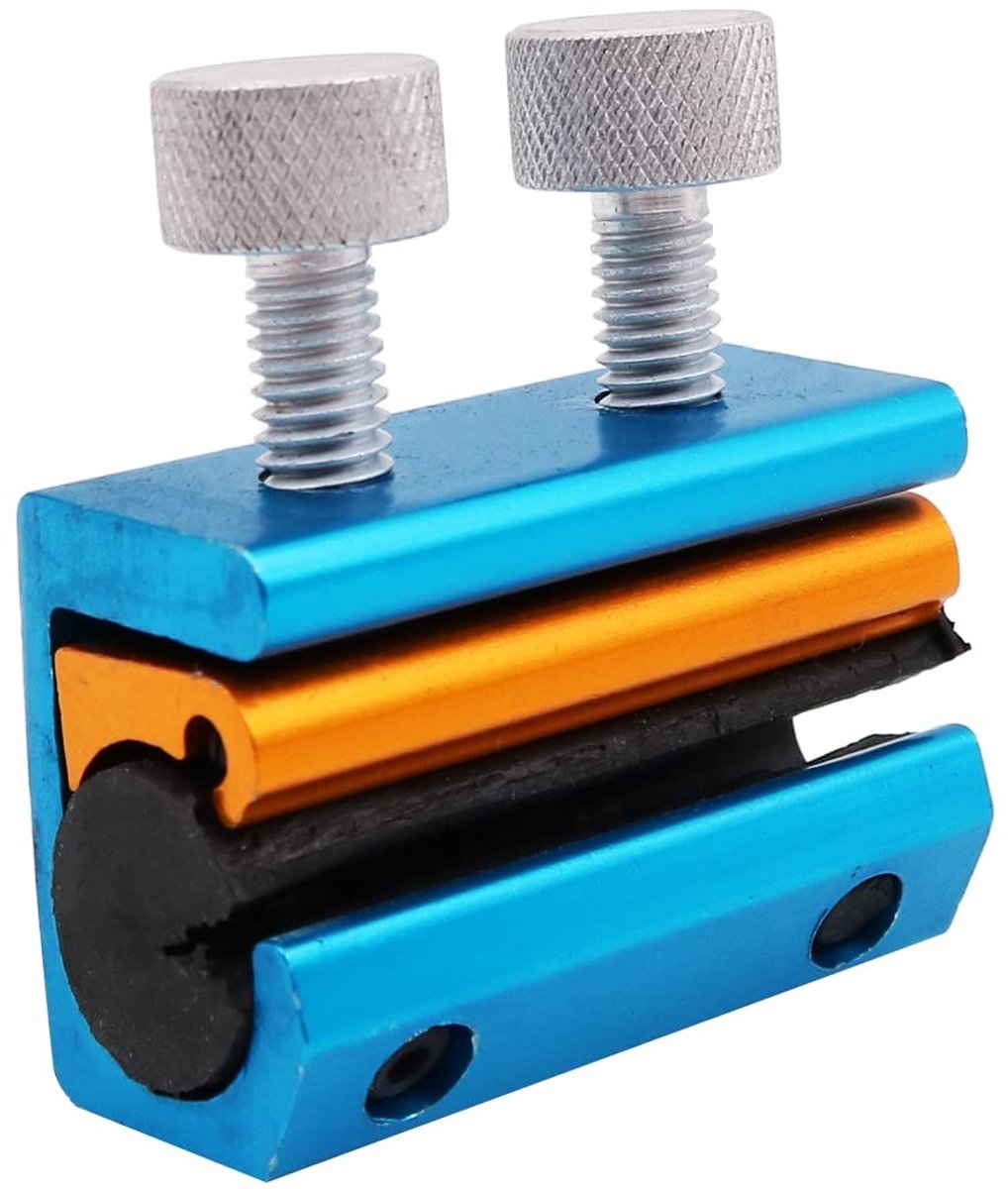 Dailygoods - Dubbele Kabel Smeerolietoestel - Universele Twin-klem - Eenvoudig in gebruik - Gouden Blauw - Smeergereedschap - Geschikt voor Motorfiets...