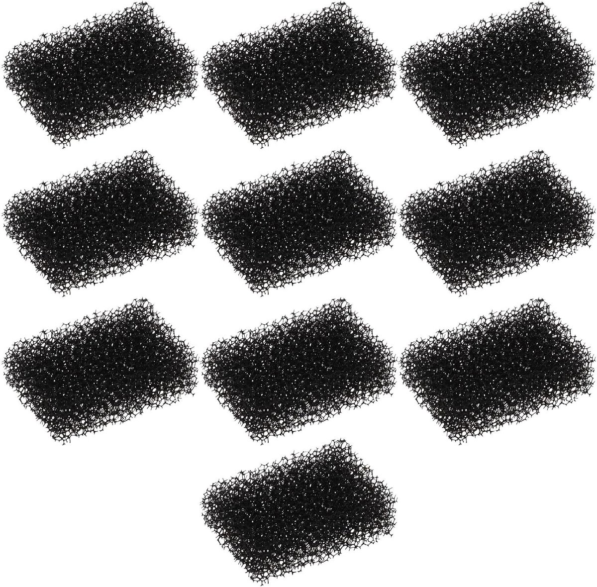 SnelShoppen - Pack van 10 Waterfontein Filter Spons voor 2.0L Drinkfontein, Vervangingsfilter voor Katten en Honden, Waterdispenser Filter, 33 x 23 x