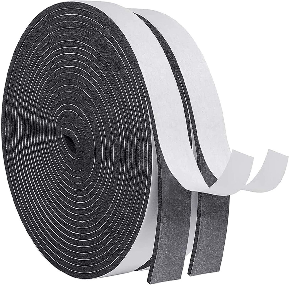 Zelfklevende Afdichtingstape voor Deuren en Ramen - Geluidsisolatie en Isolatie voor Koelkasten, Vriezers en Airco's - 20mm x 3mm, 10m Lang, Zwart