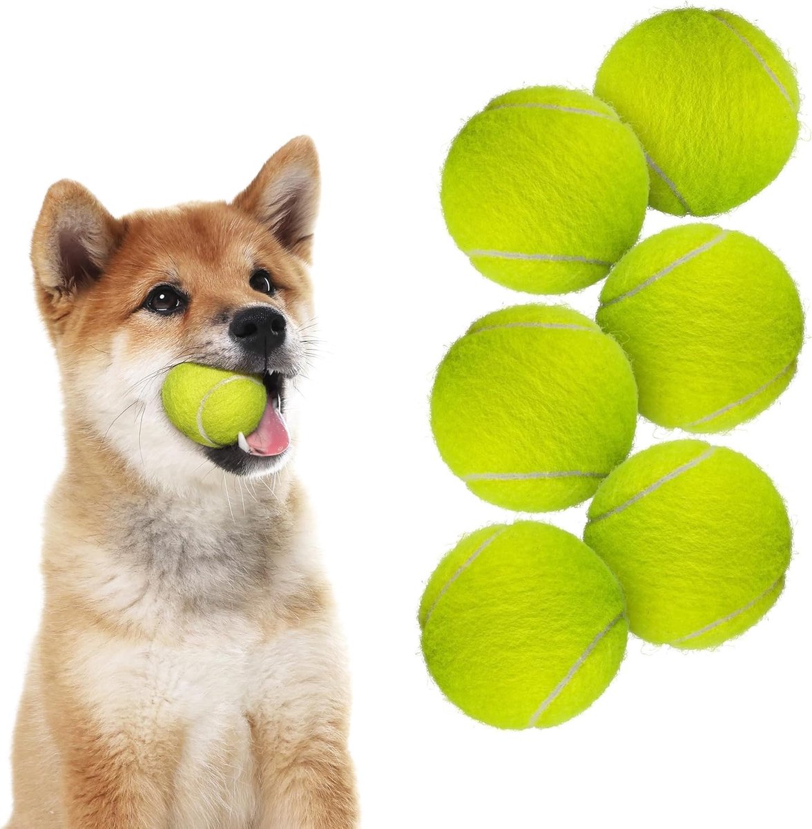 Thijox - Interactieve Tennisballen voor Honden, Duurzaam Hondenspeelgoed voor Hyper Fetch Mini, Vervanging voor Mini Ball Launcher, 6 Stuks Super Boun