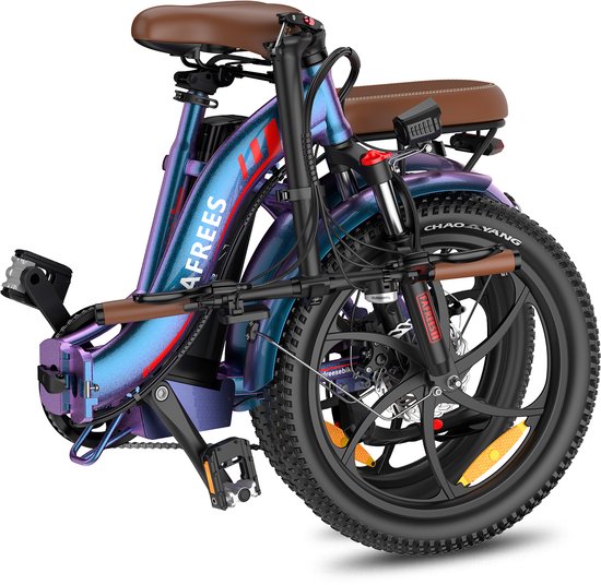 Fafrees F20 Pro Opvouwbare Elektrische Fiets - 250W Motor, 36V 20Ah Accu, 120km Bereik, 7-Speed Shimano, Dubbel Geveerd Aurora Blue van FAFREES — afbeelding 4