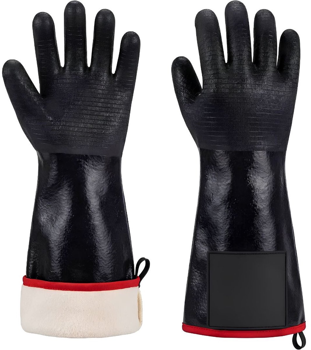 DnA® Handschoenen - BBQ Handschoenen Hittebestendig - Vuurvaste Handschoenen - Zwart - 36cm x 15cm x 1cm