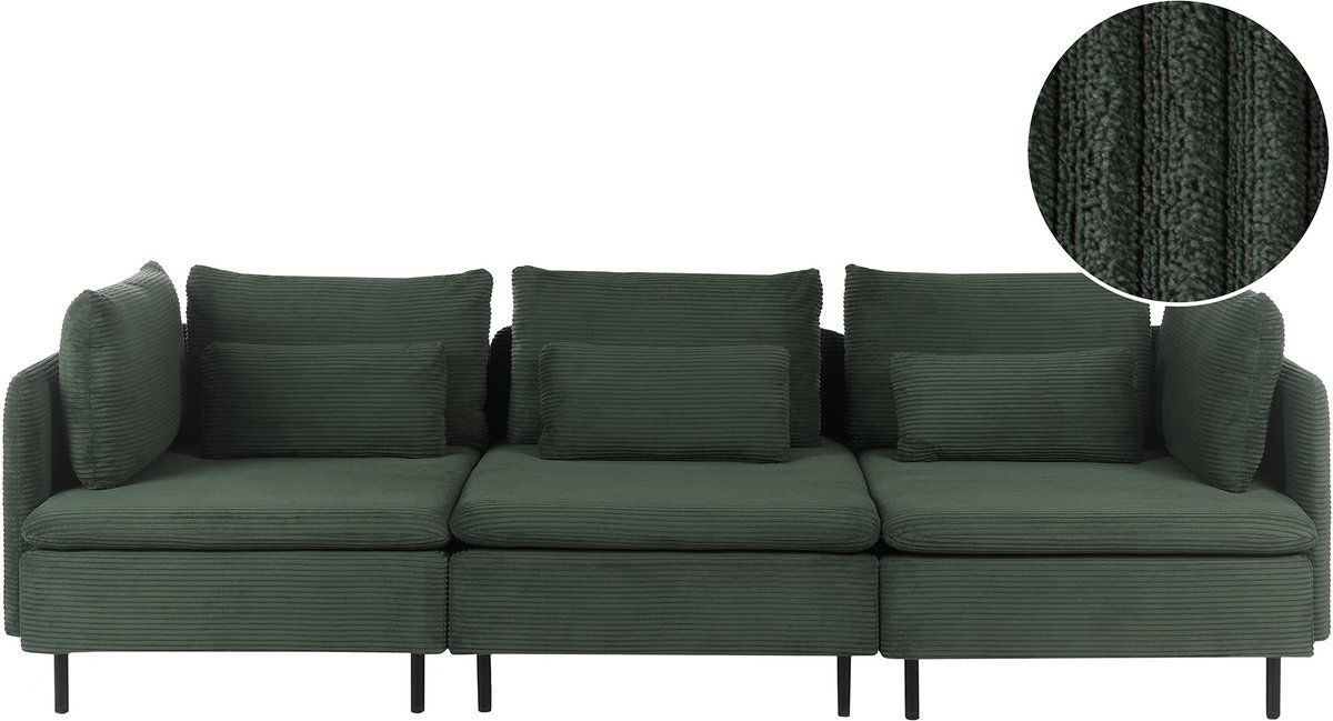 EGERIS - Driezitsbank - Groen - Corduroy