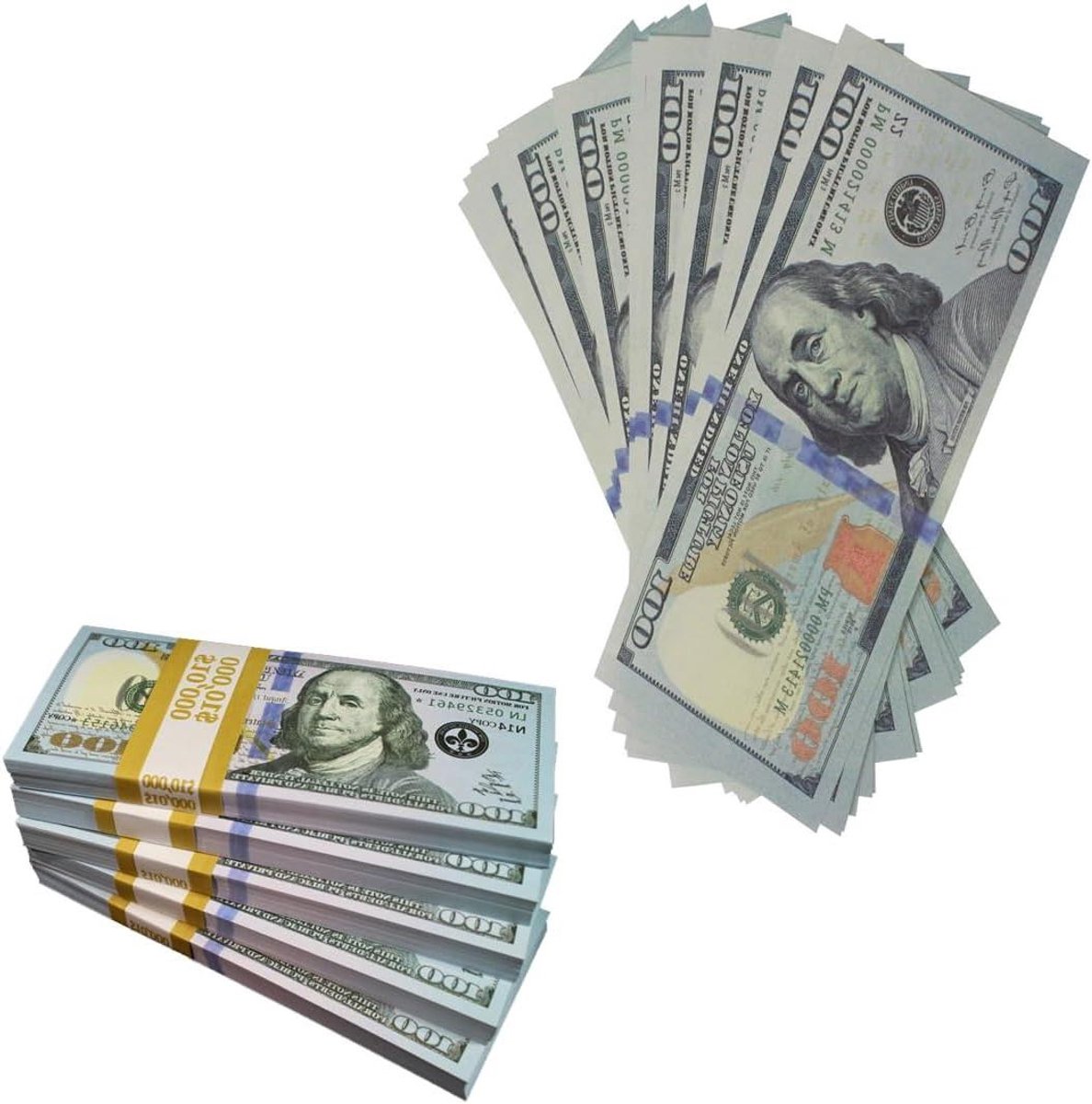Speelgeld Set - Nepgeld Dollars - Kinderen Leren Geld - Authentiek Oude Stijl - 120 Vellen - Gekleurd