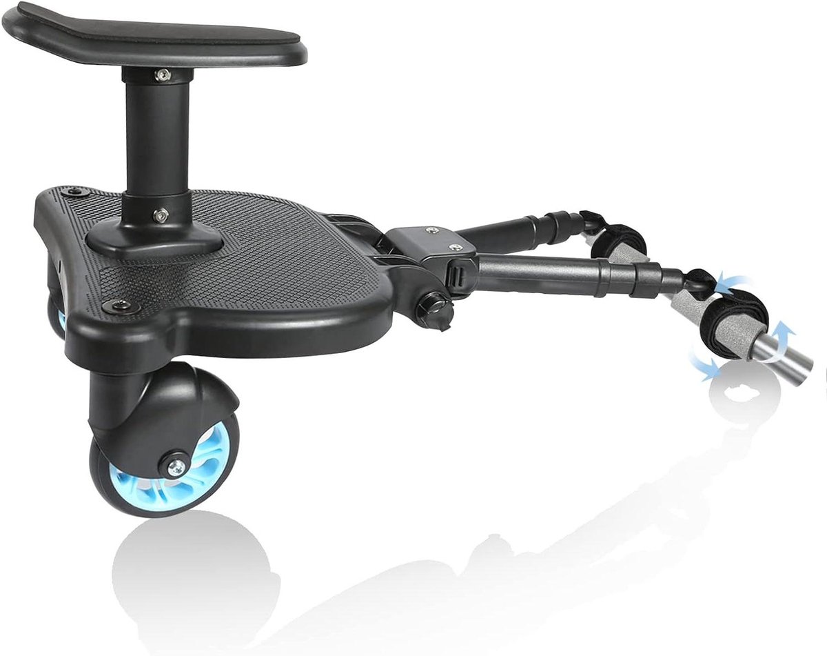 Kinderwagen Board - Staande Plank - Extra Kind Meenemen - Universele Pasvorm - Tot 22kg - Blauw