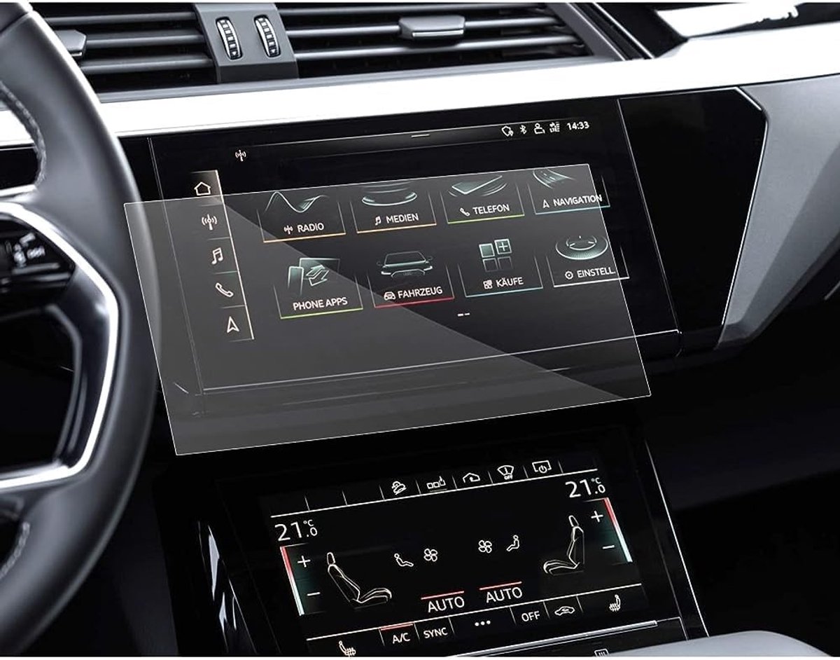 Navigatie Beschermfolie voor Audi Q7 Q8 SUV 10.1 inch MMI Navigatie Plus - Nano Screen Protector, 6H Krasbestendig, Accessoires voor Audi Q7 2024 (2 Pack)