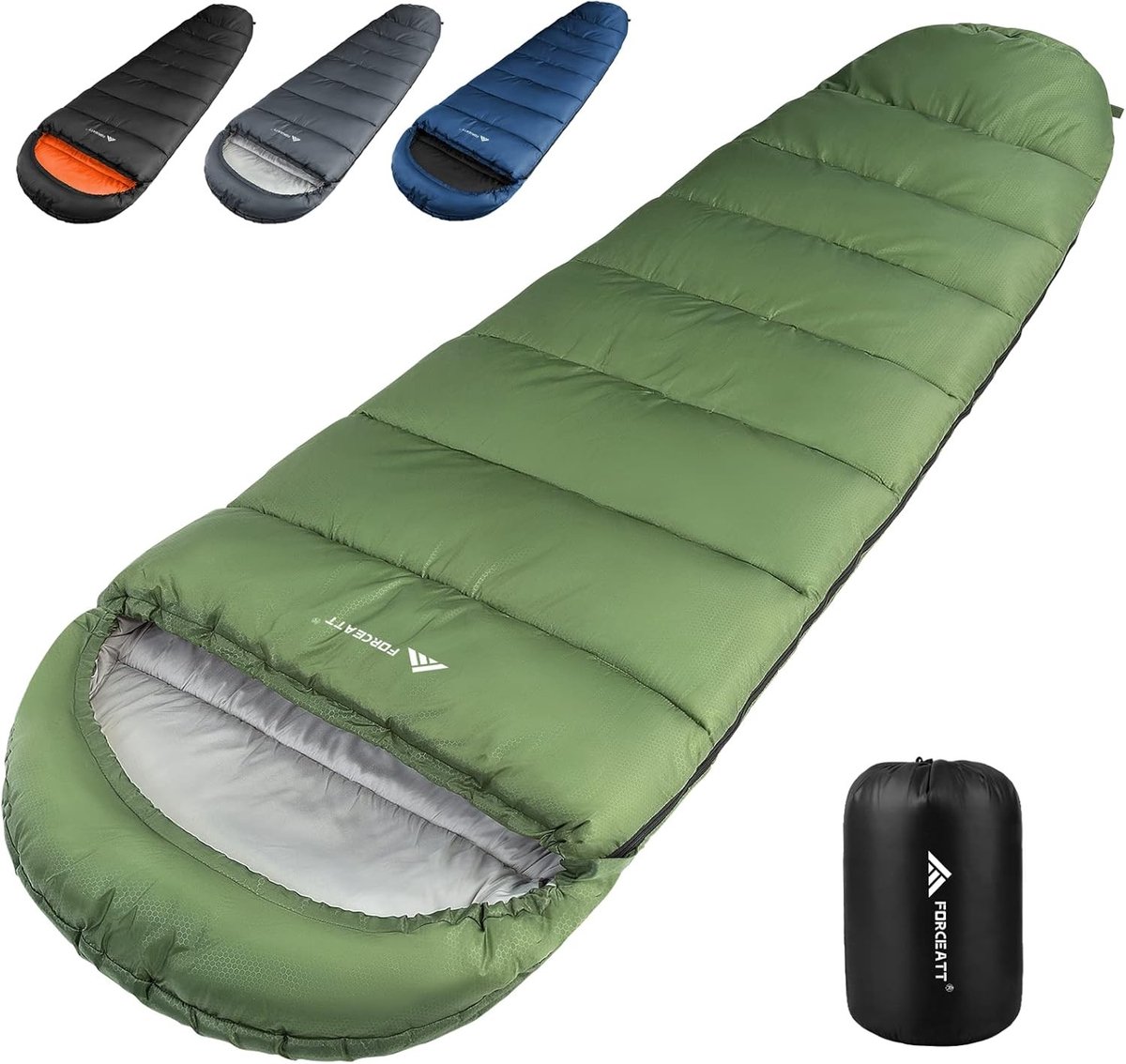 Lichtgewicht Mummyslaapzak voor Kamperen en Reizen, Waterafstotend, 3-4 Seizoenen, Ideaal voor Festivals en Zomergebruik, Temperatuur 10°C - 20°C
