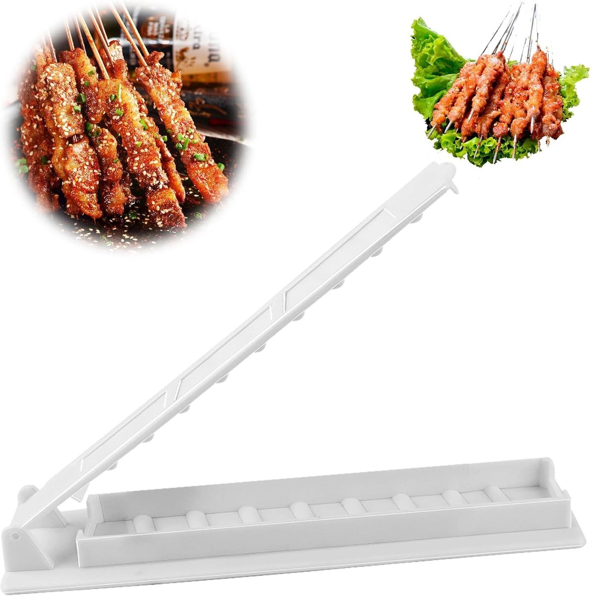 Handmatige Kebab Maker voor Thuisgebruik - Ideaal voor Grillen, Kamperen en Buiten Picnics met Skewers en Mallen