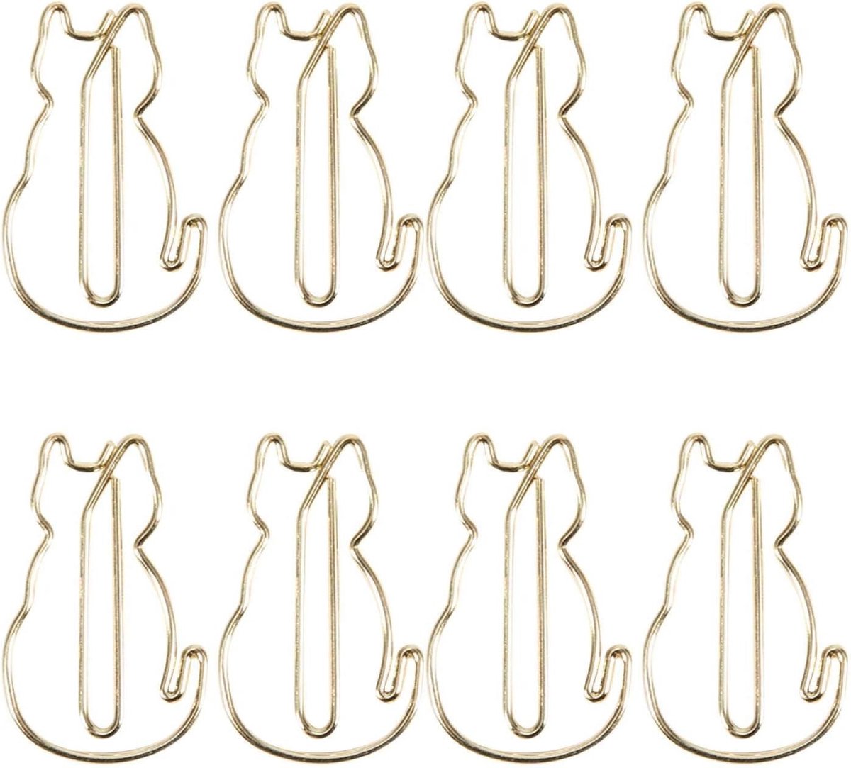 Metalen paperclips set van 12, bindclips voor het organiseren van bonnetjes, verzamelen van ansichtkaarten, archiveren en als bladwijzer gebruiken