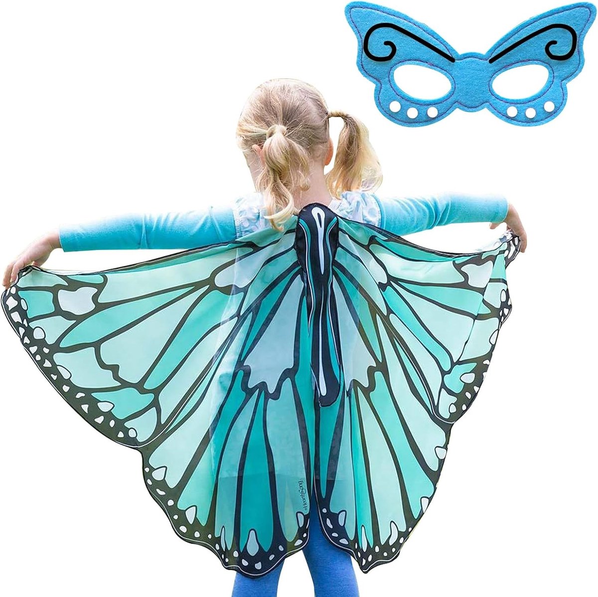 Grote Vlinder Cape voor Kinderen, Zachte Vlinder Kostuum Vleugels, Prinses Cloak voor Halloween en Feestjes, Geschikt voor 4-10 Jaar