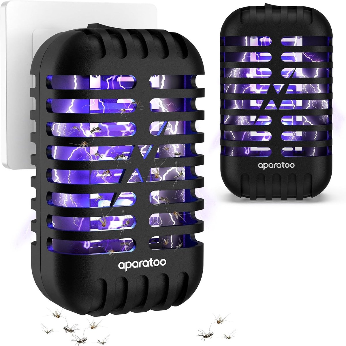 Thijox - Elektrische Muggenlamp 2 stuks Insectenverdelger met UV-Licht voor Vliegen, Muggen, Motten - Stopcontact Muggenlamp voor Keuken, Slaapkamer,