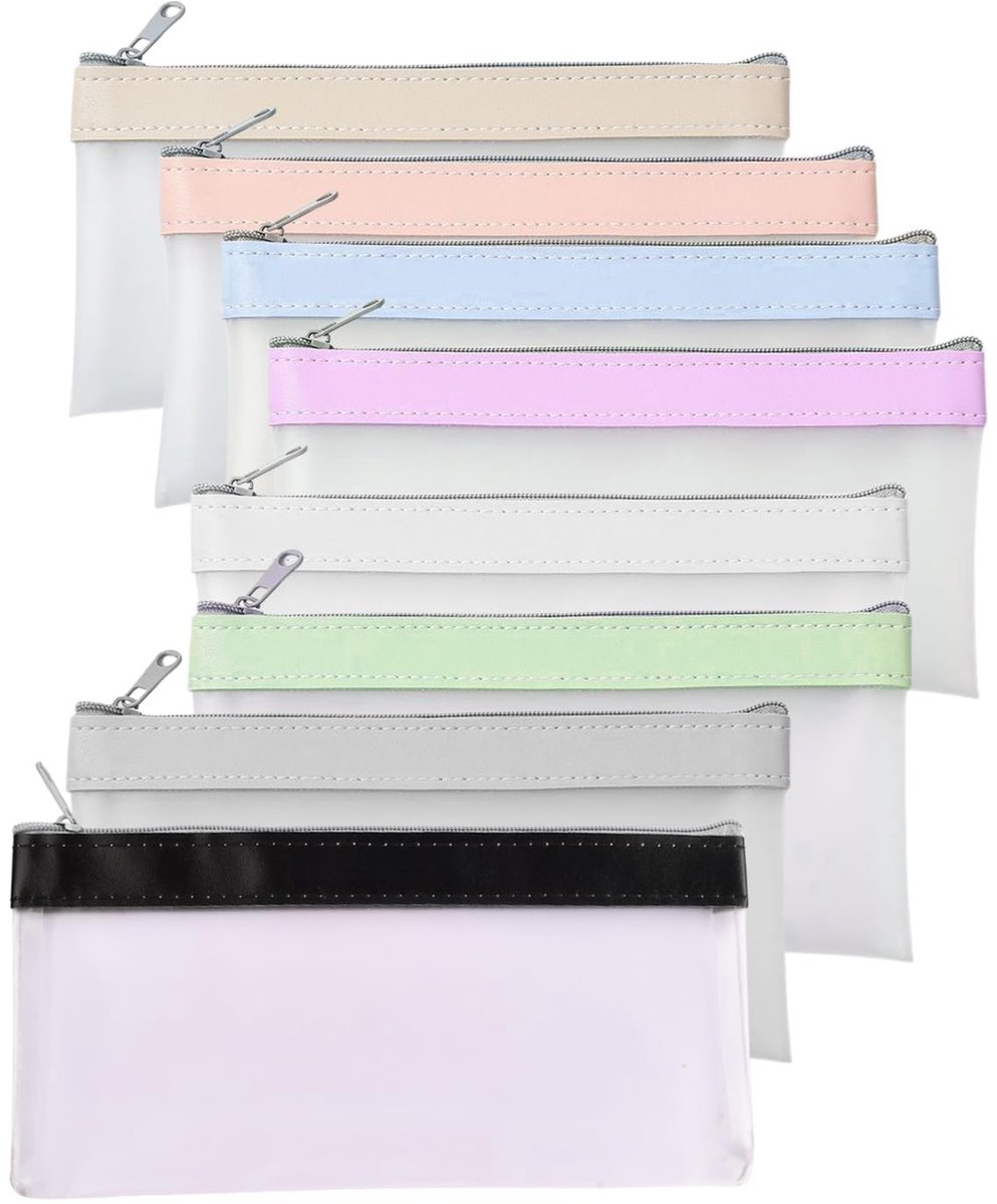 Dailygoods- Geldorganizer 8-delig - Transparante Portemonnee - Waterdichte Documententas - TPU Materiaal - 22,5 x 10,5 cm - Efficiënte Categorisatie