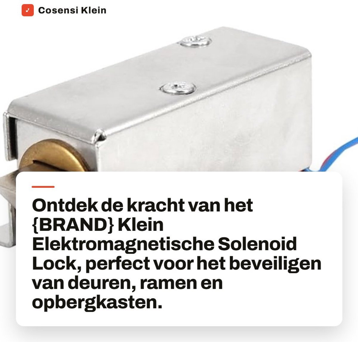 Dailygoods - Klein Elektromagnetische Solenoid Lock - Veiligheidsslot - Zilver - Vergrendelingsmechanisme - Ideaal voor kasten en kluizen