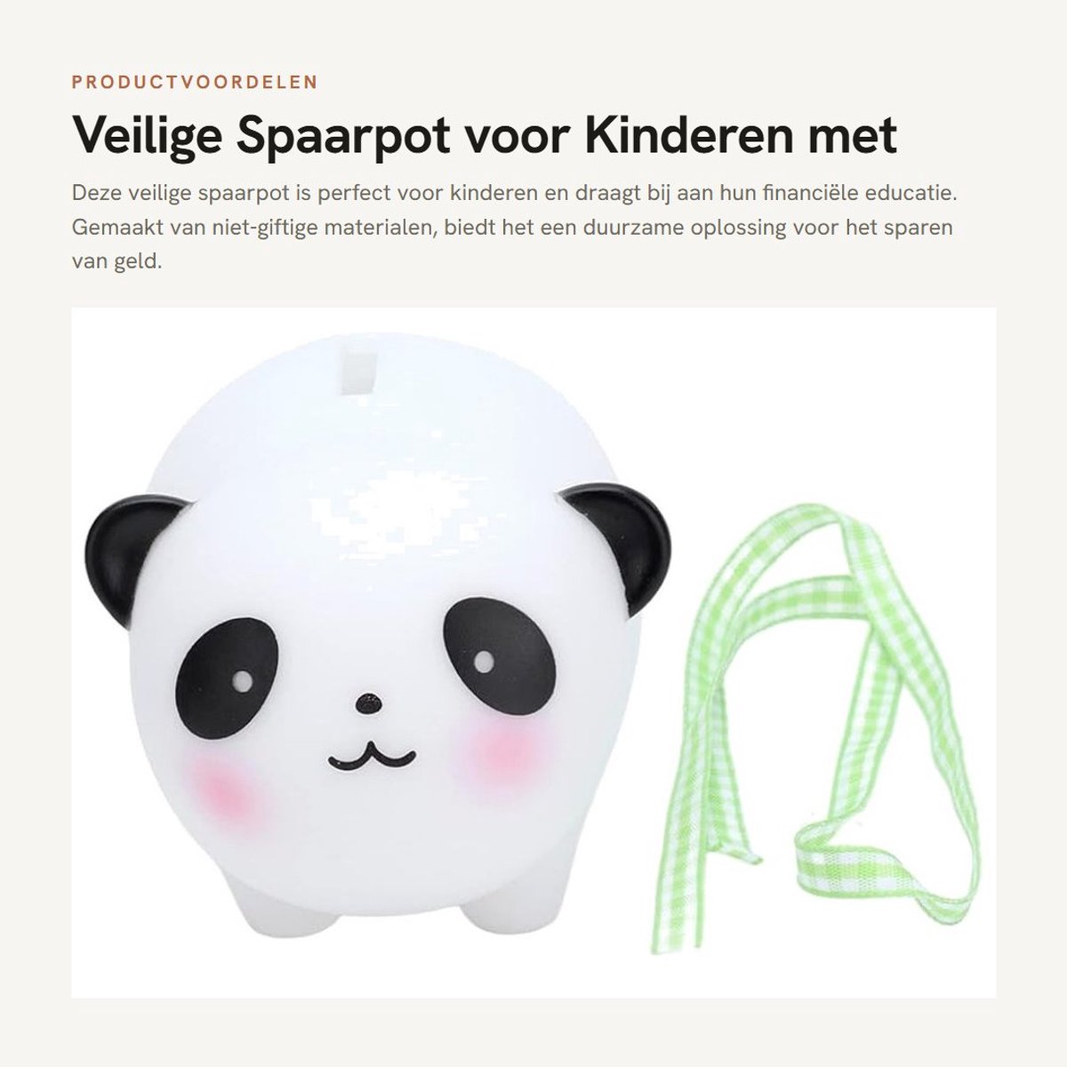 Dailygoods- Spaarpot Veilig - Spaarpot Kind - Spaarpot Grote Capaciteit - Spaarpot Duurzaam - Spaarpot Decoratie - Spaarpot voor Jongens/Meisjes - Spaarvarken