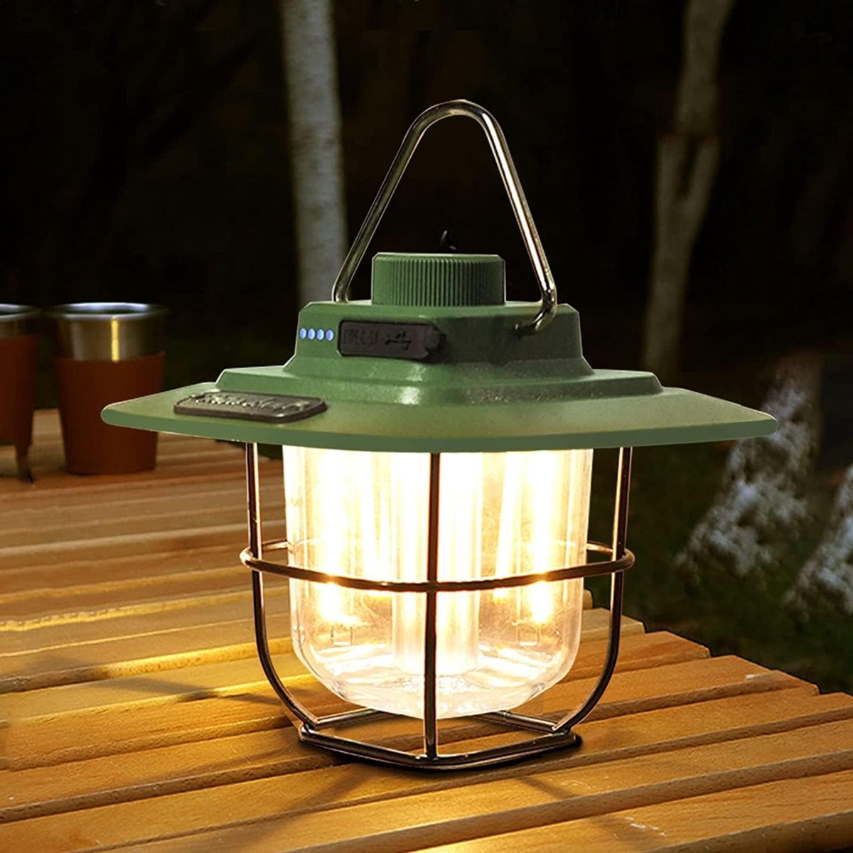Thijox - LED Campinglicht USB-Oplaadbare Campinglantaarn 500+ Lumen, Instelbare Helderheid & Kleurtemperatuur, Waterdicht IPX4, Ingebouwde Lithiumbatt