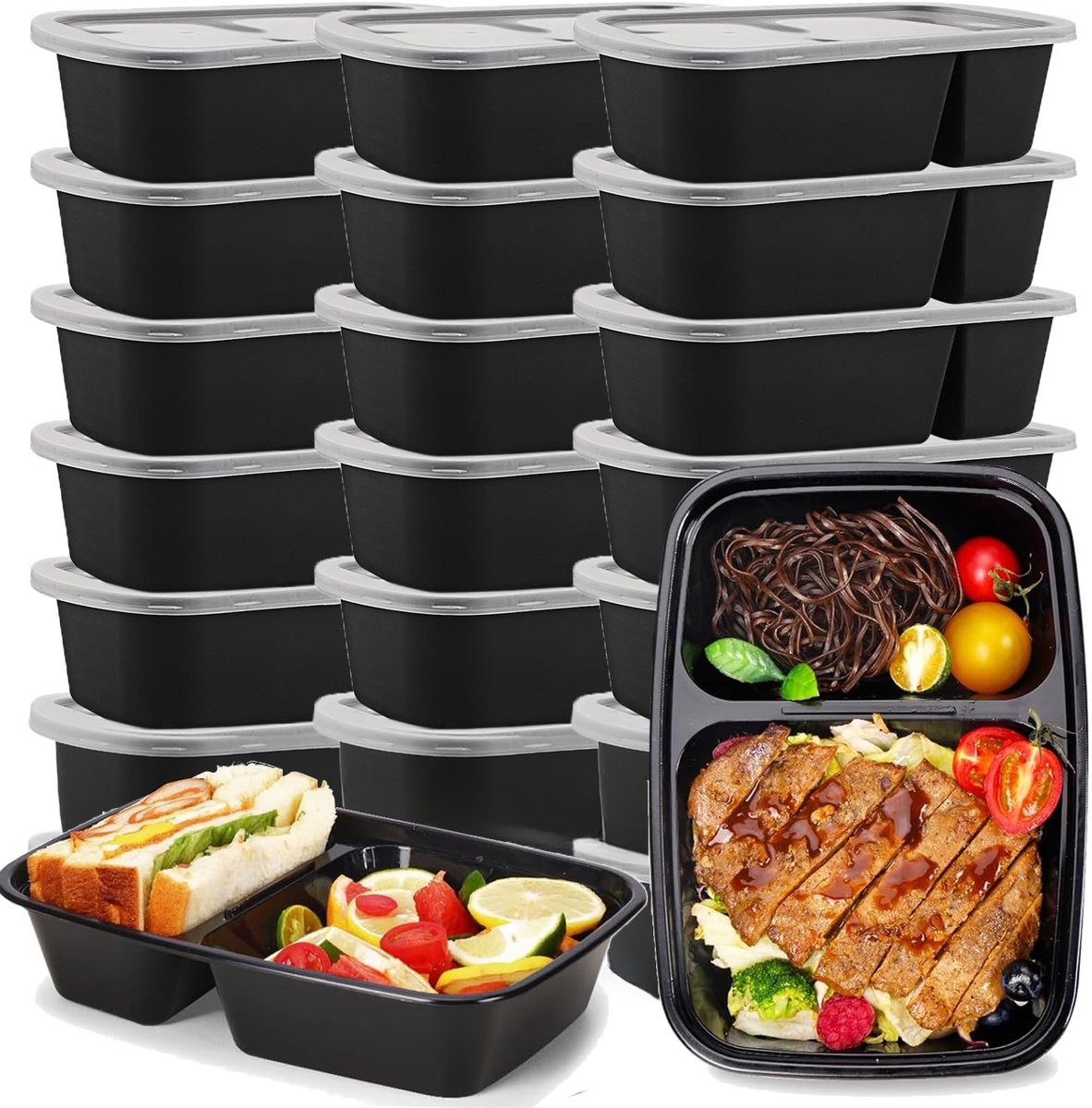 Dailygoods- Maalprep Dozen 1000 ml - Herbruikbare Voedselbox - Luchtdicht - Magnetronservies - Antiverbrandingshandvat - Duurzaam - Maaltijdbox