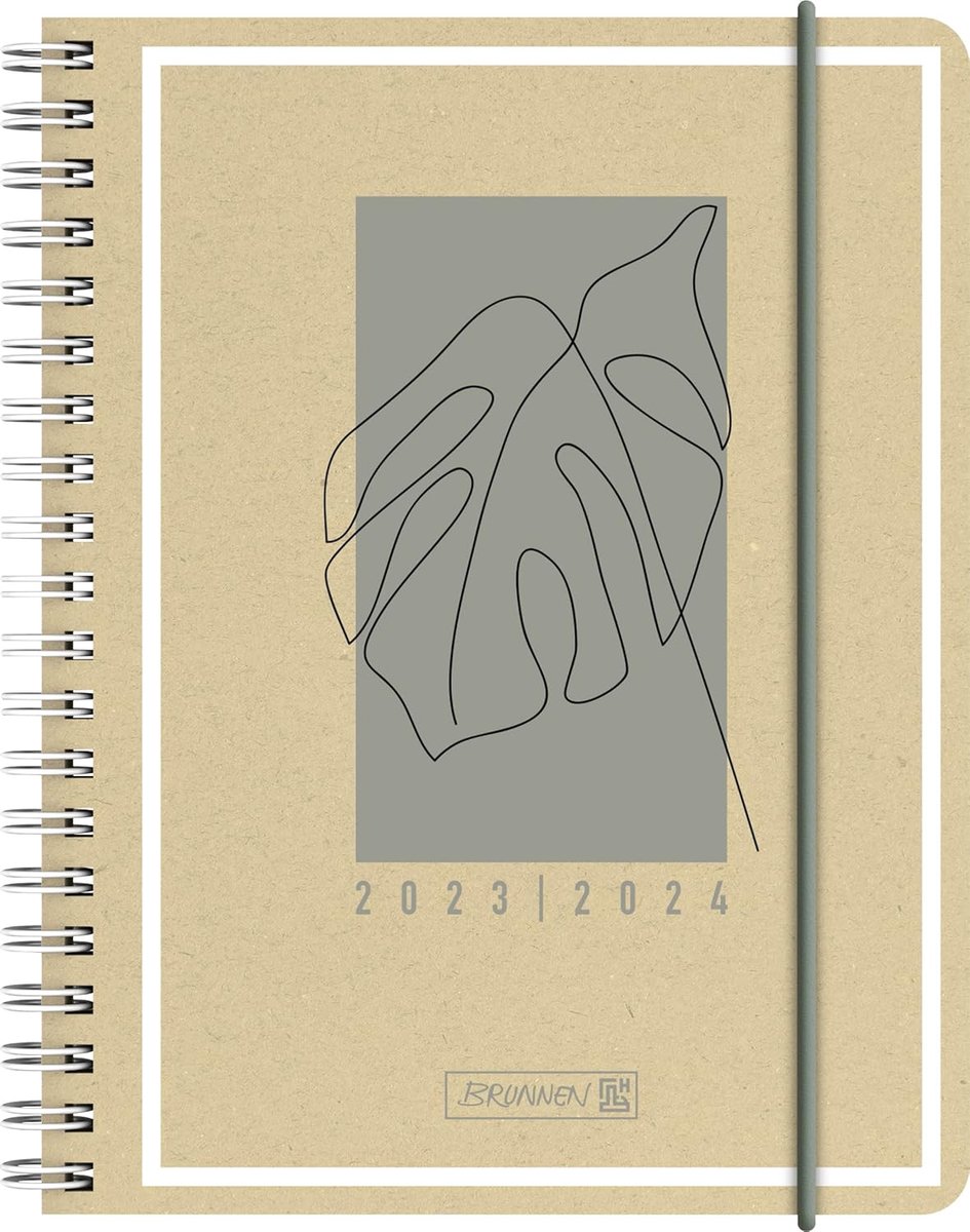 Thijox - Schoolagenda Jungle Leaf 2023/2024 - A6 Weekagenda - 2 Pagina's per Week - Natuurlijke Look - Perfect voor Kinderen en Studenten