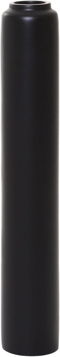 SnelShoppen - Vloervaas Fiberglas Zwart Mat 100 cm - Slanke Bodenvase voor Pampasgras, Droogbloemen en Decoratietakken - Ideaal voor Kleine Ruimtes