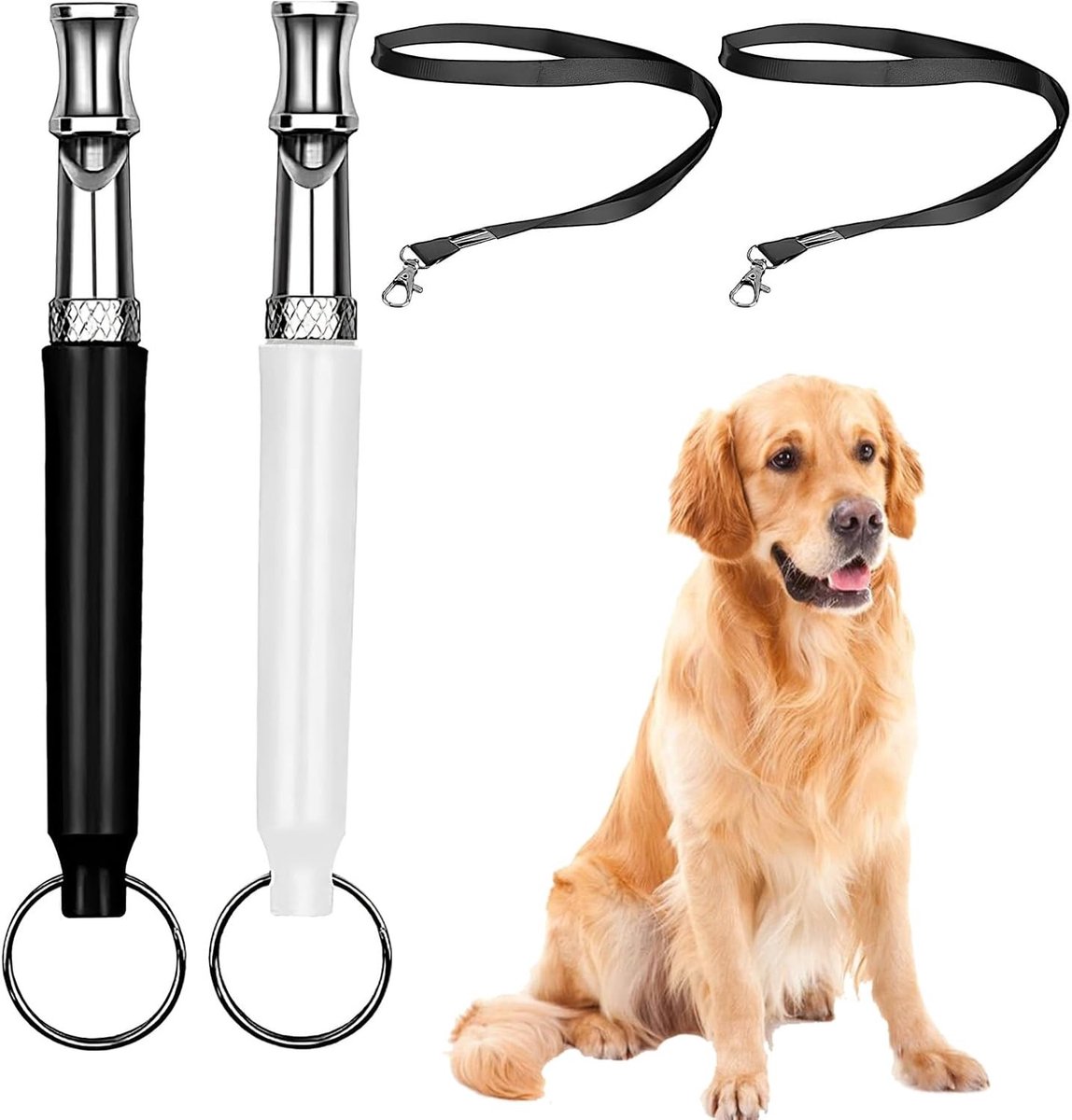 2 Stuks Ultrasone Hondenfluitjes, Stil en Hoogfrequent, Ideaal voor Honden Training en Communicatie